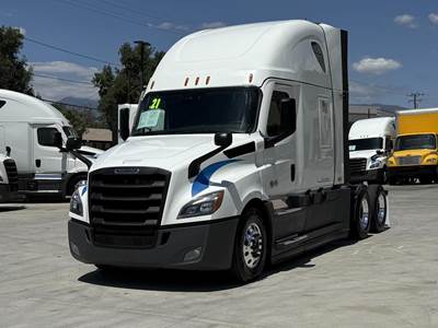 Freightliner Cascadia 126 Sleeper Semi Truck - Raised Roof Sleeper, Detroit 455HP, 12 Speed Dt12 Automatic