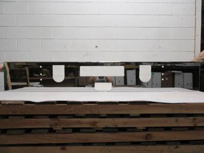 New Aftermarket Chrome Bumper for 2007 & Up Mack Granite w/Set-Forward Front Axle - U Shaped Tows