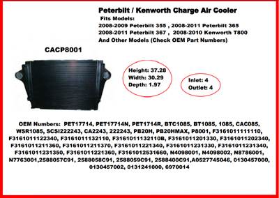 Peterbilt/Kenworth Charge Air Cooler