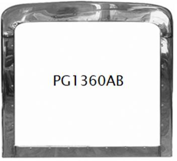 New Aftermarket Stainless Grille Surround for 2007 & Up Peterbilt 388/389 - 4 Pieces