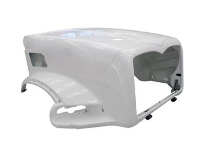 New Aftermarket Hood for 2007 & Up Mack Granite with a set-back front axle