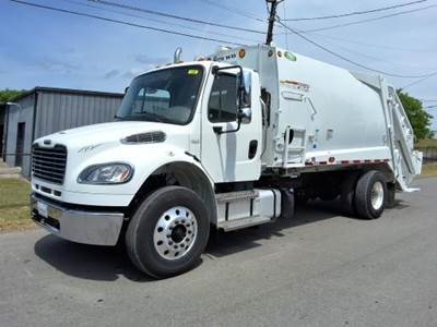 Freightliner M2 106 Single Axle Side Load Garbage Truck - Cummins, Automatic