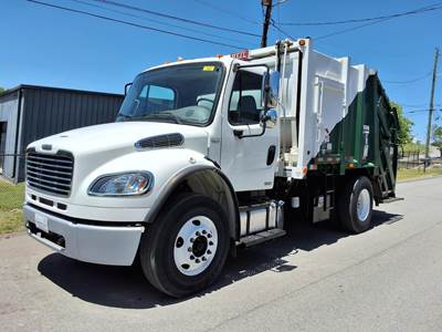 Freightliner M2 106 Single Axle Side Load Garbage Truck - Cummins, 6 Speed Allison Rds Automatic
