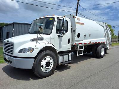 Freightliner M2 106 Single Axle Side Load Garbage Truck - Cummins, 6 Speed Allison Rds Automatic