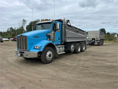 2007 Kenworth T800 Dump Truck with 3 axle pup trailer