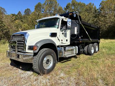 Mack Granite 64FR Tri Axle Dump Truck - MP8 505HP, 14 Speed Mdrive Hd Amt, 18.5' Dump