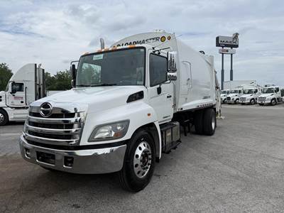 Hino 338 Single Axle Side Load Garbage Truck - 260HP, Automatic