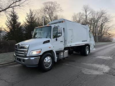 Hino L7 Single Axle Side Load Garbage Truck - Cummins, 260HP, Automatic