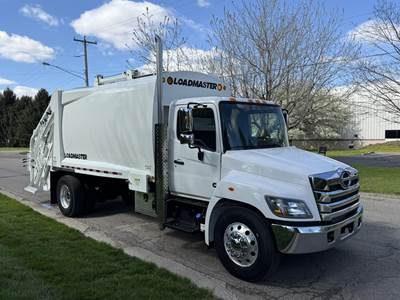 Hino L7 Single Axle Side Load Garbage Truck - Cummins, 260HP, Automatic