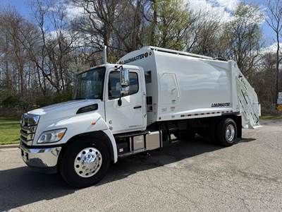 Hino L7 Single Axle Side Load Garbage Truck - Cummins, 260HP, Automatic