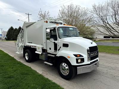 Mack MD6 Single Axle Side Load Garbage Truck - Cummins, 300HP, 6 Speed Allison Rds Automatic
