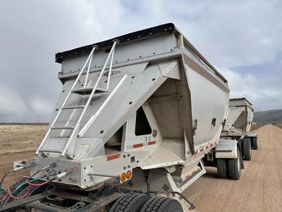 Beall 22x102 Single Axle Aluminum Belly Dump Trailer - Spring, Fixed Axle