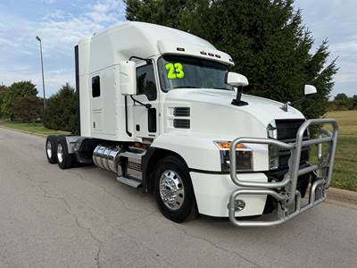 2023 Mack Anthem Sleeper Semi Truck, Double Bunk Mid Roof. Thermo king APU, Tool Box Headache Rack, Fridge, Grill Guard , 6 Month Warranty!