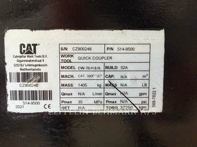 Caterpillar QUICK COUPLER CW-70-H.6.N Excavator