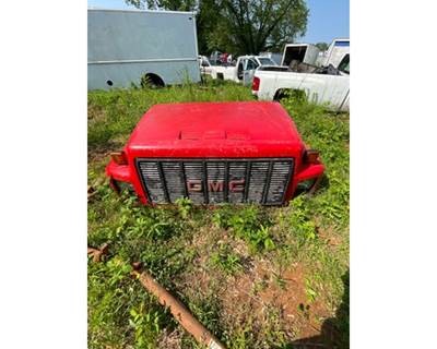 Used 1998 GMC C7 Complete Red Hood with Grille and Headlights
