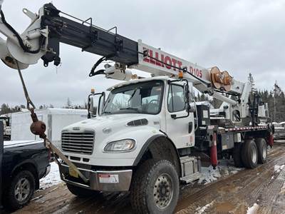 Freightliner M2 106 Tandem Axle Truck-Mounted Digger Derrick - Automatic, 2018 ELLIOTT D105 Digger Derrick