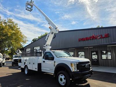 2019 Ford F550 TELESCOPING AND ARTICULATING CABLE PLACER ALTEC AT238P PLACER CABLE BUCKET TRUCK
