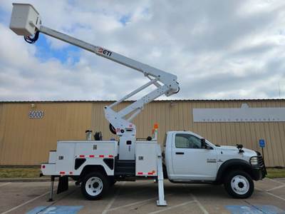 2014 RAM 5500 4X4 CUMMINS ETI 42FT BUCKET TRUCK 6.7 CUMMINS ETCMH37IH MATERIAL HANDLER