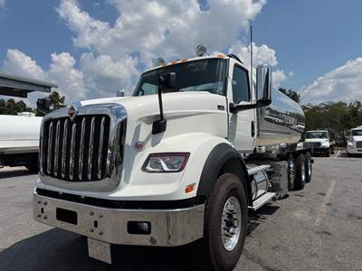 2027 International HX620 Vacuum Truck - 5,000 Gal Bruder Aluminum Tank - NVE 4310 Blower 940 CFM - Steerable Lift Axle