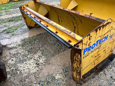 ProTech 8' Skid Steer Snow Pusher WH/ Back Drag