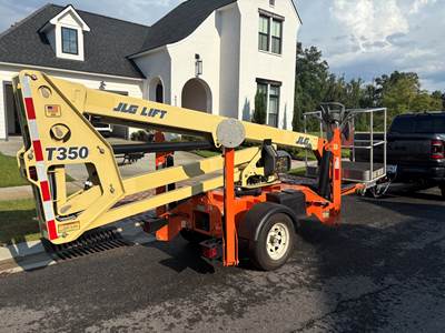 2021 JLG T350 35 ft Towable Boom Lift, 41' Operating Height, 500# Basket Capacity, Battery(Electric), 2" Ball