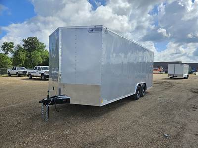 Continental Cargo 20x102 Tandem Axle Aluminum Enclosed Car Carrier Trailer - Fixed Axle