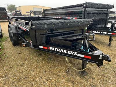 PJ 16x83 Tandem Axle Steel Dump Trailer - Leaf Springs