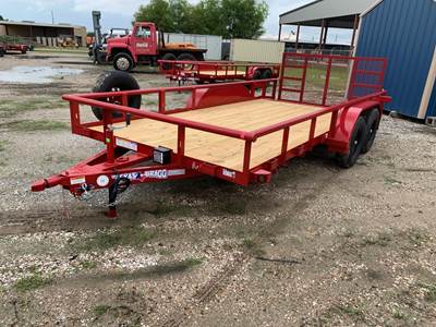 Texas Bragg 16x83 Tandem Axle Steel Tag Trailer - Spring, Fixed Axle