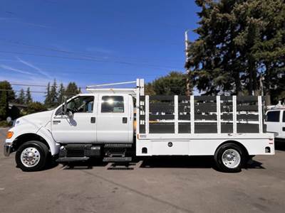 2010 Ford F-650 Crew Cab Stake Bed Truck