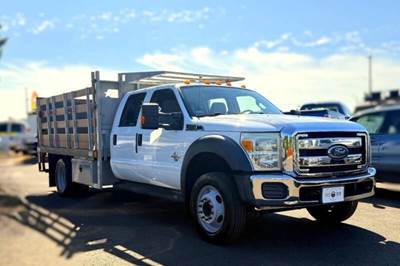 Ford F-550 SD XLT Crew Cab Flatbed - Palfinger Liftgate - Stake Bed