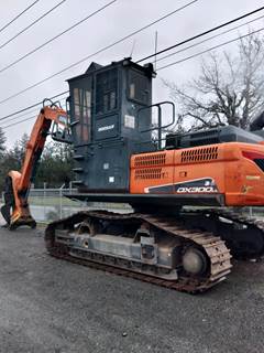 2015 Doosan DX300LL-5 Trailer-Mounted Log Loader - Pierce Grapple