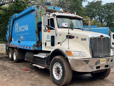 2017 Peterbilt 348 Rear Load Garbage Truck - Rear Loader