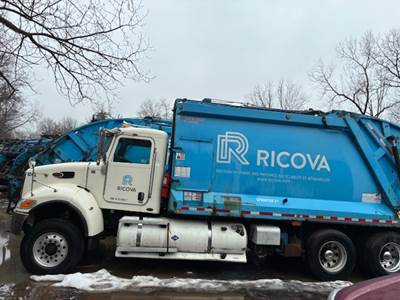 2017 Peterbilt 348 Rear Load Garbage Truck - Rear Loader