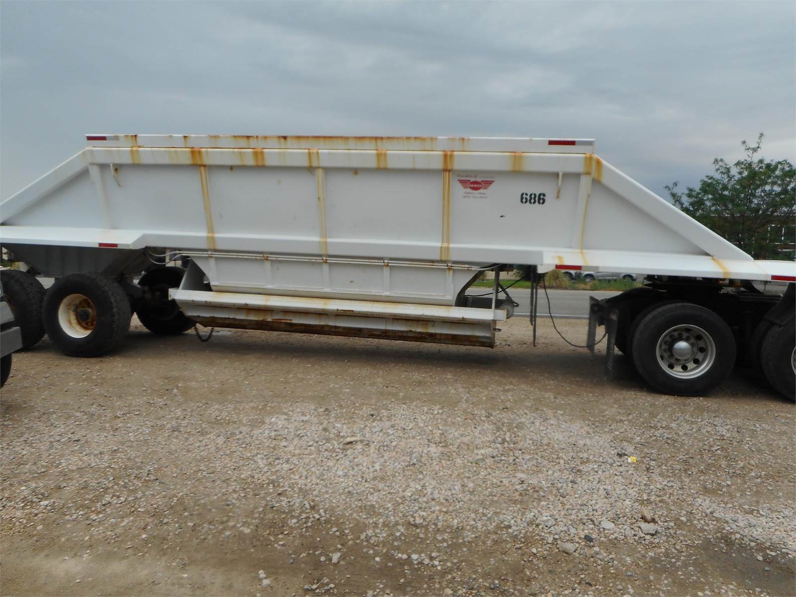 2012 HAWCO Steel Bottom Dump Trailer Walking Beam For Sale Ogden