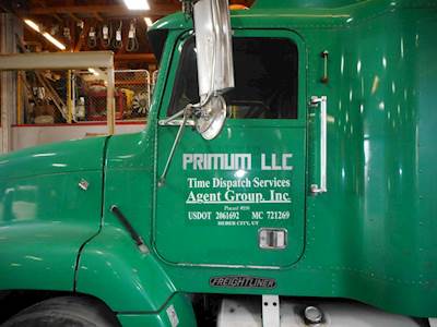 Freightliner FLD120 Left Door for a 1991 Freightliner FLD112