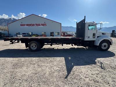 Peterbilt 335 24 ft Flatbed Dump Truck - 6 Speed Automatic
