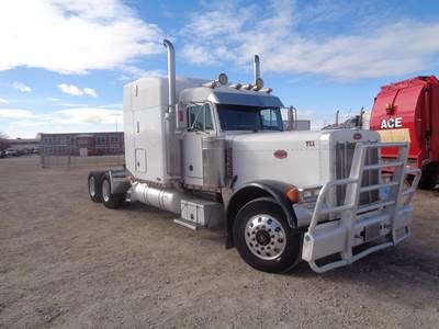 Peterbilt 379 Sleeper Semi Truck - Mid Roof Sleeper, Caterpillar, 18 Speed Manual