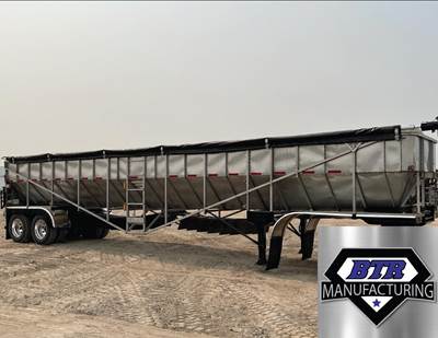 BTR 42ft Tandem Axle Stainless Steel Belt Trailer - Air Ride, Fixed Axle
