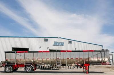 BTR 48x96 Tandem Axle Stainless Steel Belt Trailer - Air Ride, Fixed Axle