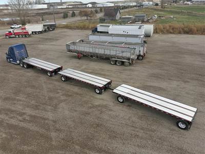 BTR 96ft Single Axle Combination Flatbed Trailer - Spring