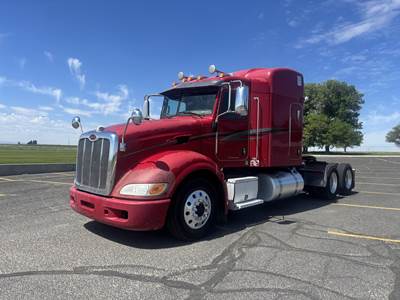 Peterbilt 386 Sleeper Semi Truck - Mid Roof Sleeper, Paccar 490HP, 13 Speed Manual